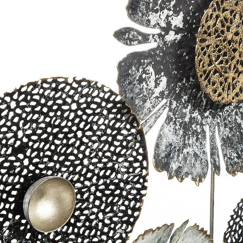 Déco Murale Métal Fleurs 50x50 Atmosphera 4 Déco Murale Métal Fleurs 50x50 Atmosphera – Image 2