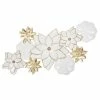 Déco Murale Métal Fleurs Folk Blanc Et Doré 80x42 Atmosphera -Ledepot Mobilier Magasin deco murale metal fleurs folk blanc et dore 80x42 atmosphera