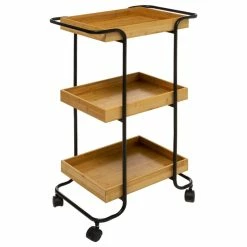 Desserte 3 Niveaux Bambou Et Métal 5Five
