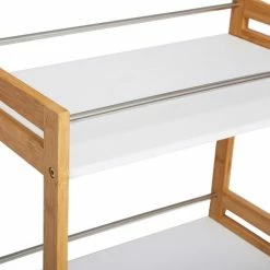 Desserte De Cuisine Bambou Blanc -Ledepot Mobilier Magasin desserte de cuisine bambou 3