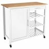 Desserte De Cuisine Blanc Modèle CLAUDE GM Atmosphera -Ledepot Mobilier Magasin desserte de cuisine blanc modele claude gm