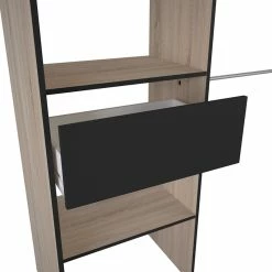 Demeyere Dressing Extensible 168 Cm Chicago Avec Rideau -Ledepot Mobilier Magasin dressing extensible 168 cm chicago avec rideau 4