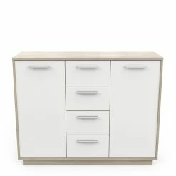 Demeyere Buffet Bas 2 Portes 4 Tiroirs Léo -Ledepot Mobilier Magasin enfilade 2 portes 4 tiroirs leo 1 3