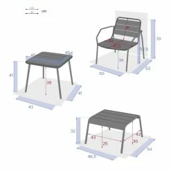 Ensemble Extérieur Duo Relax Phuket Bleu Canard Hespéride -Ledepot Mobilier Magasin ensemble exterieur duo relax phuket bleu canard hesperide 6