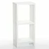 Étagère 2 Cases Blanche -Ledepot Mobilier Magasin etagere 2 cases