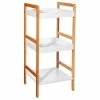 Étagère 3 Niveaux Natureo Blanc 5Five 2 Étagère 3 Niveaux Natureo Blanc 5Five -Ledepot Mobilier Magasin etagere 3 niveaux en bambou veritable
