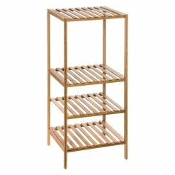 Etagère 4 Niveaux Salle Bain Varia Naturel Bambou -Ledepot Mobilier Magasin etagere 4 niveaux salle bain varia naturel bambou 2