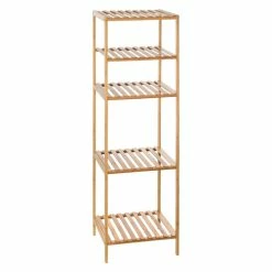 Etagère 5 Niveaux Salle Bain Varia Naturel Bambou -Ledepot Mobilier Magasin etagere 5 niveaux salle bain varia naturel bambou 2