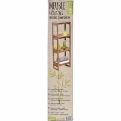Étagère Bambou 4 Niveaux -Ledepot Mobilier Magasin etagere bambou 4 niveaux 2