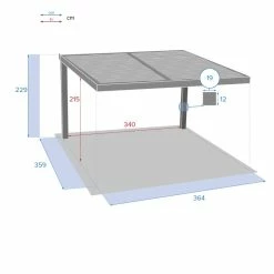 Extension Frontale Pour Pergola Majaé 3,6x3,6m Hespéride -Ledepot Mobilier Magasin extension frontale pour pergola majae 36x36m hesperide 2