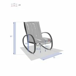 Fauteuil à Bascule Nevada Noir Graphite Hespéride -Ledepot Mobilier Magasin fauteuil a bascule nevada noir graphite hesperide 4