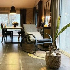 Fauteuil à Bascule Nevada Noir Graphite Hespéride -Ledepot Mobilier Magasin fauteuil a bascule nevada noir graphite hesperide 5