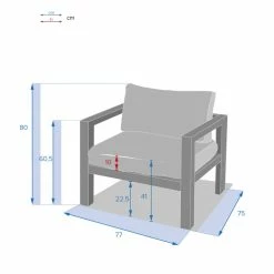 Fauteuil De Jardin Jauca Noisette / Gris Boisé Hespéride -Ledepot Mobilier Magasin fauteuil de jardin jauca noisette gris boise hesperide 2