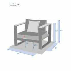 Fauteuil De Salon Emperia Graphite Hespéride -Ledepot Mobilier Magasin fauteuil de salon emperia graphite hesperide 3