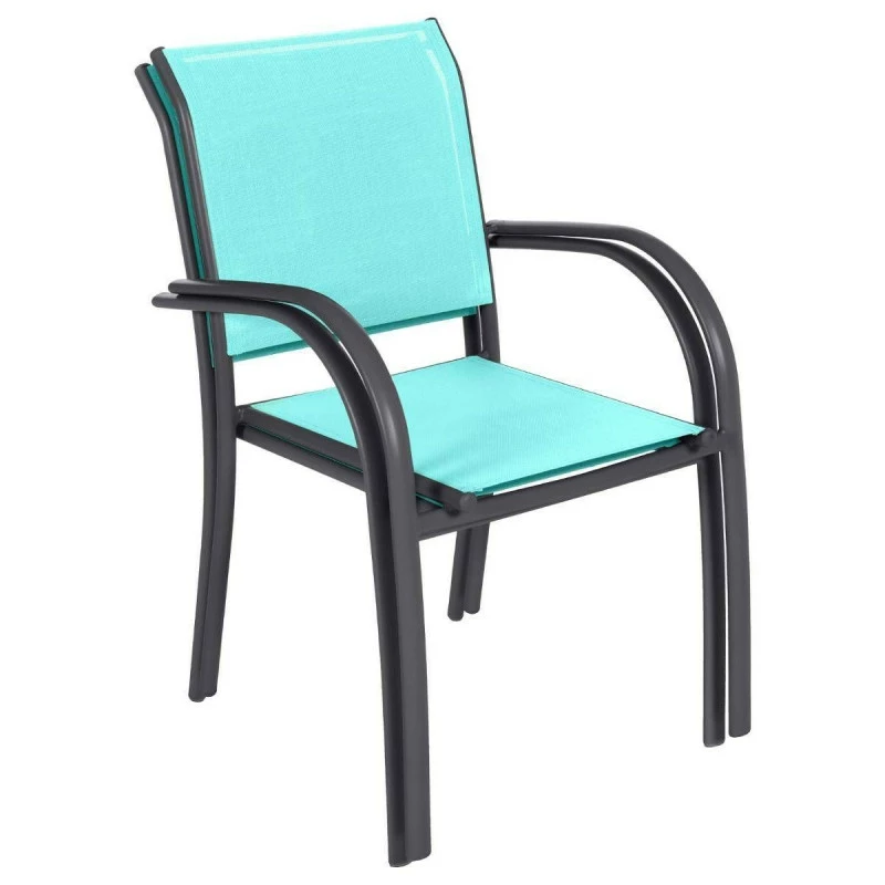 Fauteuil Empilable Piazza Hespéride émeraude/graphite 4 Fauteuil Empilable Piazza Hespéride émeraude/graphite – Image 2