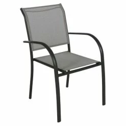Fauteuil Empilable Piazza Hespéride Galet/graphite