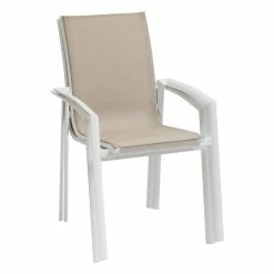 Fauteuil Extérieur Axant Lin/blanc Hespéride -Ledepot Mobilier Magasin fauteuil exterieur axant linblanc hesperide 2