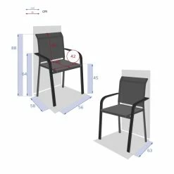 Fauteuil Extérieur Essentia Anthracite/graphite Hespéride -Ledepot Mobilier Magasin fauteuil exterieur essentia anthracite graphite hesperide 4