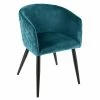 Fauteuil Séjour Marlo Bleu Canard Atmosphera -Ledepot Mobilier Magasin fauteuil marlo bleu canard atmosphera