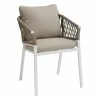 Fauteuil Oriengo Mailles Taupe/blanc Hespéride -Ledepot Mobilier Magasin fauteuil oriengo mailles taupeblanc hesperide