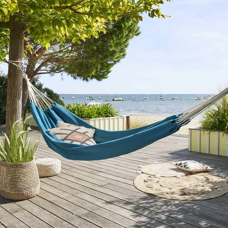 Hamac 150x307 Yaqui Bleu Canard Hespéride 4 Hamac 150x307 Yaqui Bleu Canard Hespéride – Image 2