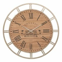 Horloge 70 Cm Métal Et Bois Bota Atmosphera