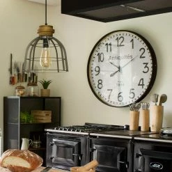 Horloge Bois Ceinture D92 Atmosphera -Ledepot Mobilier Magasin horloge bois ceinture diam 92 cm atmosphera 2