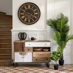 Horloge En Bois D77 Aedan Atmosphera -Ledepot Mobilier Magasin horloge en bois d77 aedan atmosphera 2