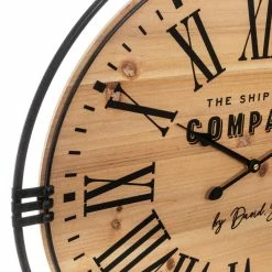 Horloge Métal Et Bois D58 Colonial Atmosphera -Ledepot Mobilier Magasin horloge metal et bois d58 colonial atmosphera 2