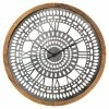 Horloge Métal Et Bois D63 Louison Atmosphera -Ledepot Mobilier Magasin horloge metal et bois d63 louison atmosphera