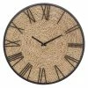 Horloge Métal Et Paille Nico D50 Atmosphera -Ledepot Mobilier Magasin horloge metal et paille nico d50 atmosphera