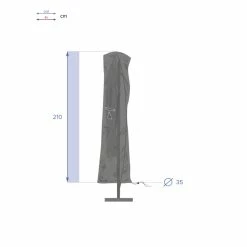 Housse Parasol Décentré Hespéride Petit Modèle Taille S -Ledepot Mobilier Magasin housse parasol decentre hesperide petit modele taille s 1