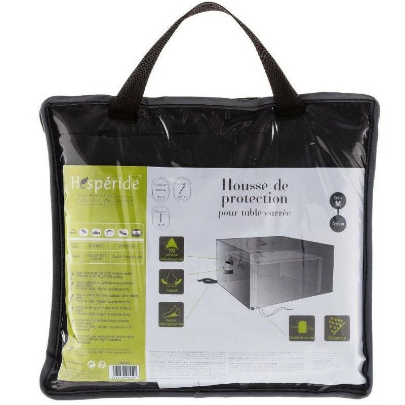 Housse Pour Table D'extérieur Carrée Max : 165 Cm Hespéride 4 Housse Pour Table D'extérieur Carrée Max : 165 Cm Hespéride – Image 2