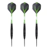 Jeu De 3 Fléchettes Pro Pointe Acier 23g Cupra Vert