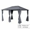 Jeu De 6 Rideaux Gris Ardoise Pour Tonnelle Santorini Et Thira -Ledepot Mobilier Magasin jeu de 6 rideaux gris ardoise pour la tonnelle santorini 3 x 4m