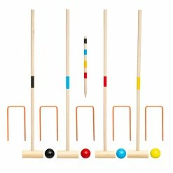 Jeu De Croquet En Bois Pour L'extérieur
