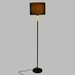 Lampadaire Droit Jule Noir Et Doré Atmosphera -Ledepot Mobilier Magasin lampadaire droit jule noir et dore atmosphera 2