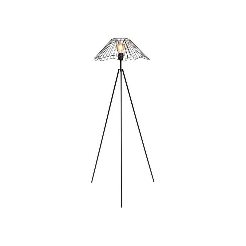 Lampadaire Filaire Métal Hibiscus Noir Ostaria 4 Lampadaire Filaire Métal Hibiscus Noir Ostaria – Image 2