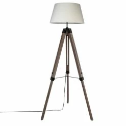Lampadaire Trépied Runo écru Atmosphera H 145 Cm