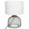 Lampe Grille Emie Noir Et Blanc Atmosphera -Ledepot Mobilier Magasin lampe grille emie noir et blanc atmosphera