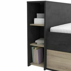 Demeyere Lit 140x190 Cm Pocket Naturel Et Noir -Ledepot Mobilier Magasin lit 140x190 cm pocket naturel et noir 5