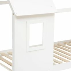 Lit Cabane Enfant Pin Blanc 90x190 Atmosphera -Ledepot Mobilier Magasin lit cabane enfant pin blanc 90x190 atmosphera 1 4