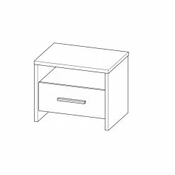 Demeyere Chevet Kansas 1 Tiroir 1 Niche -Ledepot Mobilier Magasin lit colorado 2 personnes 160x200 cm 5