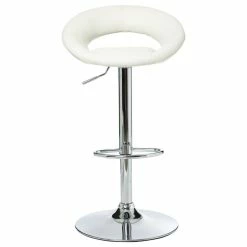 Tabouret De Bar Sasha Blanc Atmosphera -Ledepot Mobilier Magasin lot 2 tabourets de bar sasha blanc 1