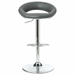 Tabouret De Bar Sasha Gris Atmosphera -Ledepot Mobilier Magasin lot 2 tabourets de bar sasha gris 2