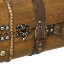 Lot De 2 Malles En Bois Atmosphera -Ledepot Mobilier Magasin lot de 2 malles en bois atmosphera 3