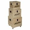 Lot De 3 Malles Carrés Bois Wild Atmosphera -Ledepot Mobilier Magasin lot de 3 malles carres bois wild atmosphera