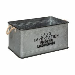 Lot De 3 Malles Métal Gris Plateau Bois Atmosphera -Ledepot Mobilier Magasin lot de 3 malles metal gris plateau bois atmosphera 1 2