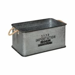 Lot De 3 Malles Métal Gris Plateau Bois Atmosphera -Ledepot Mobilier Magasin lot de 3 malles metal gris plateau bois atmosphera 1 4