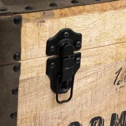 Malle Pouf Vintage En Bois Atmosphera -Ledepot Mobilier Magasin malle pouf vintage en bois atmosphera 5